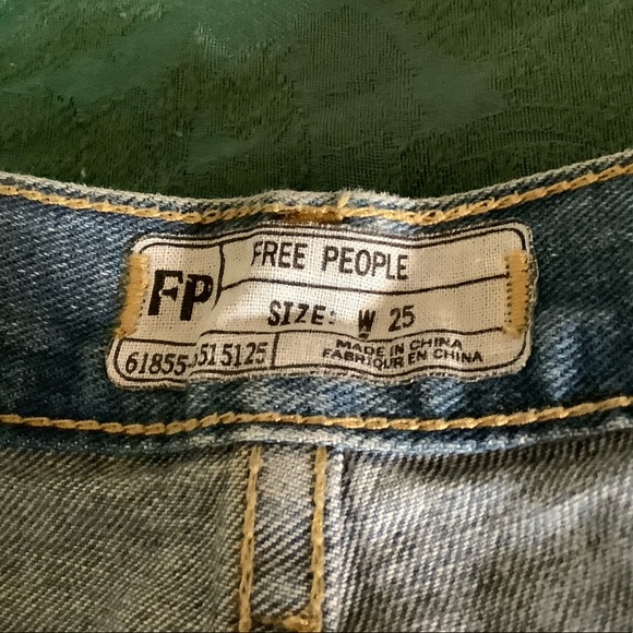 Free People Crocheted Lace & Denim Shorts - 25 - Picture 5 of 5